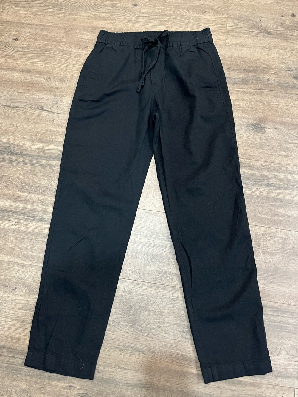 GAP Black Wide-Leg Drawstring Pants
